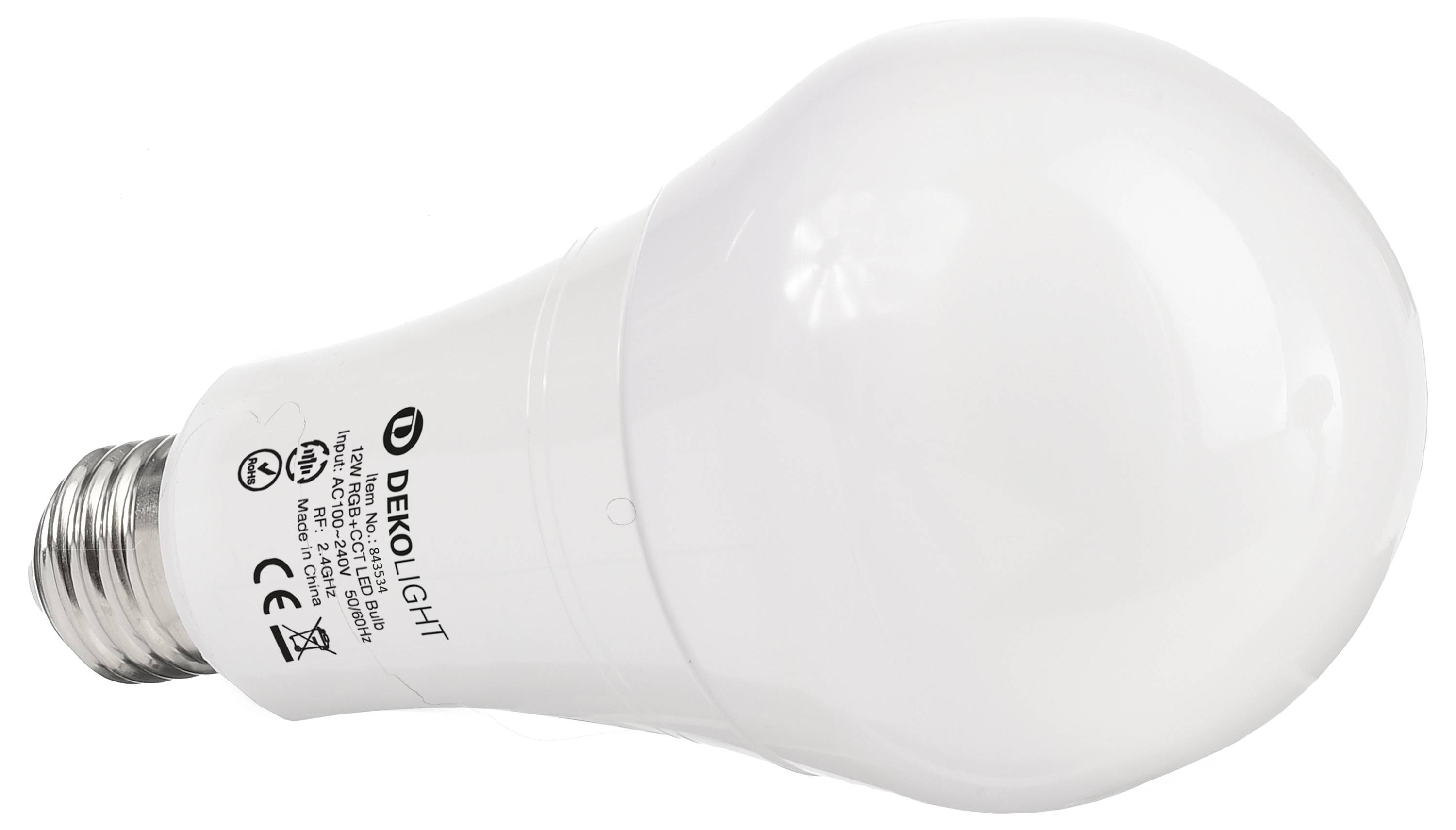 Deko Light 843534 LED (monocolore) ERP F (A - G) E27 12 W RGB, Bianco caldo, Bianco freddo (Ø x A) 70 mm x 147 mm 1 pz.-1