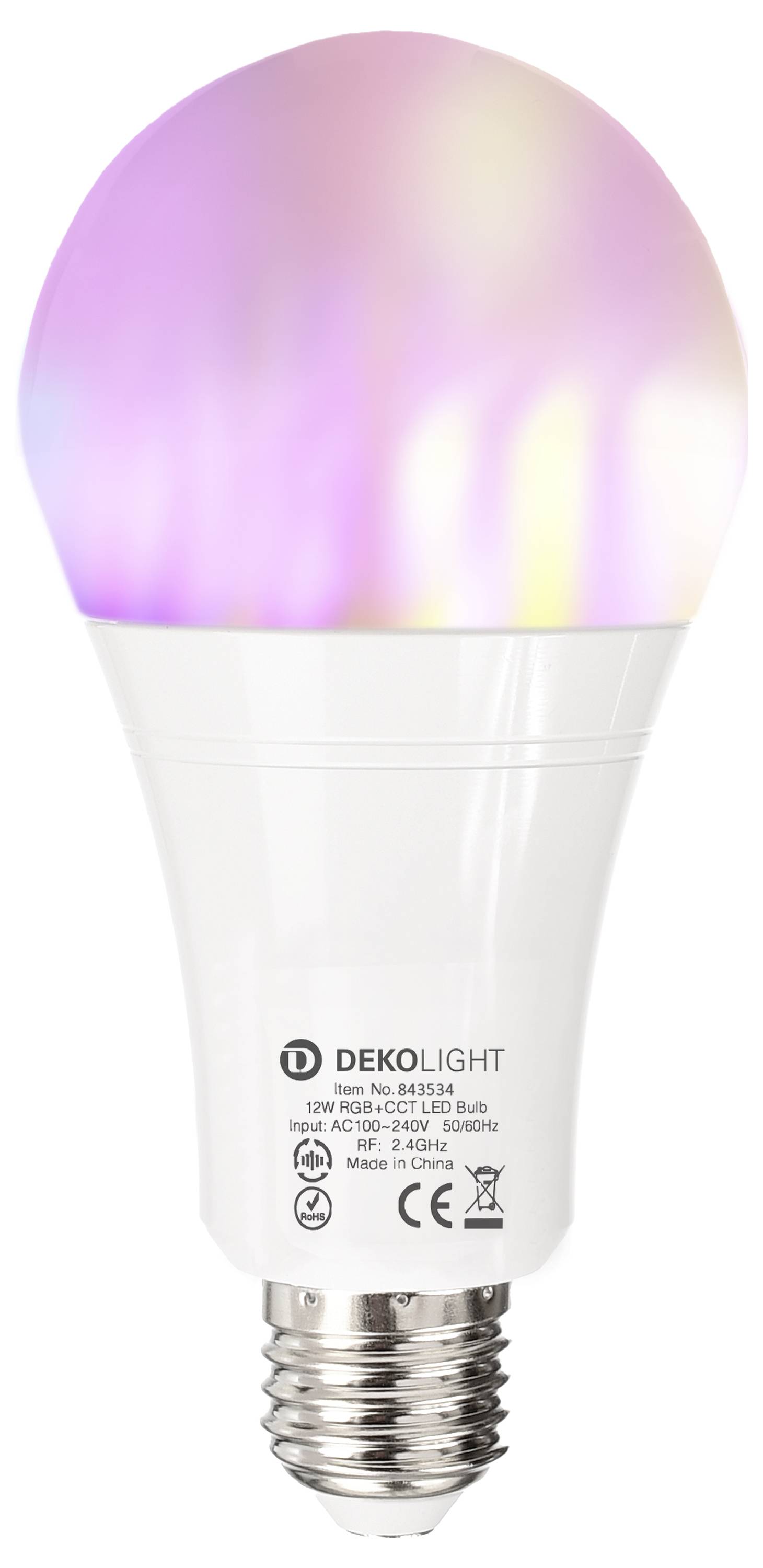 Deko Light 843534 LED (monocolore) ERP F (A - G) E27 12 W RGB, Bianco caldo, Bianco freddo (Ø x A) 70 mm x 147 mm 1 pz.-2