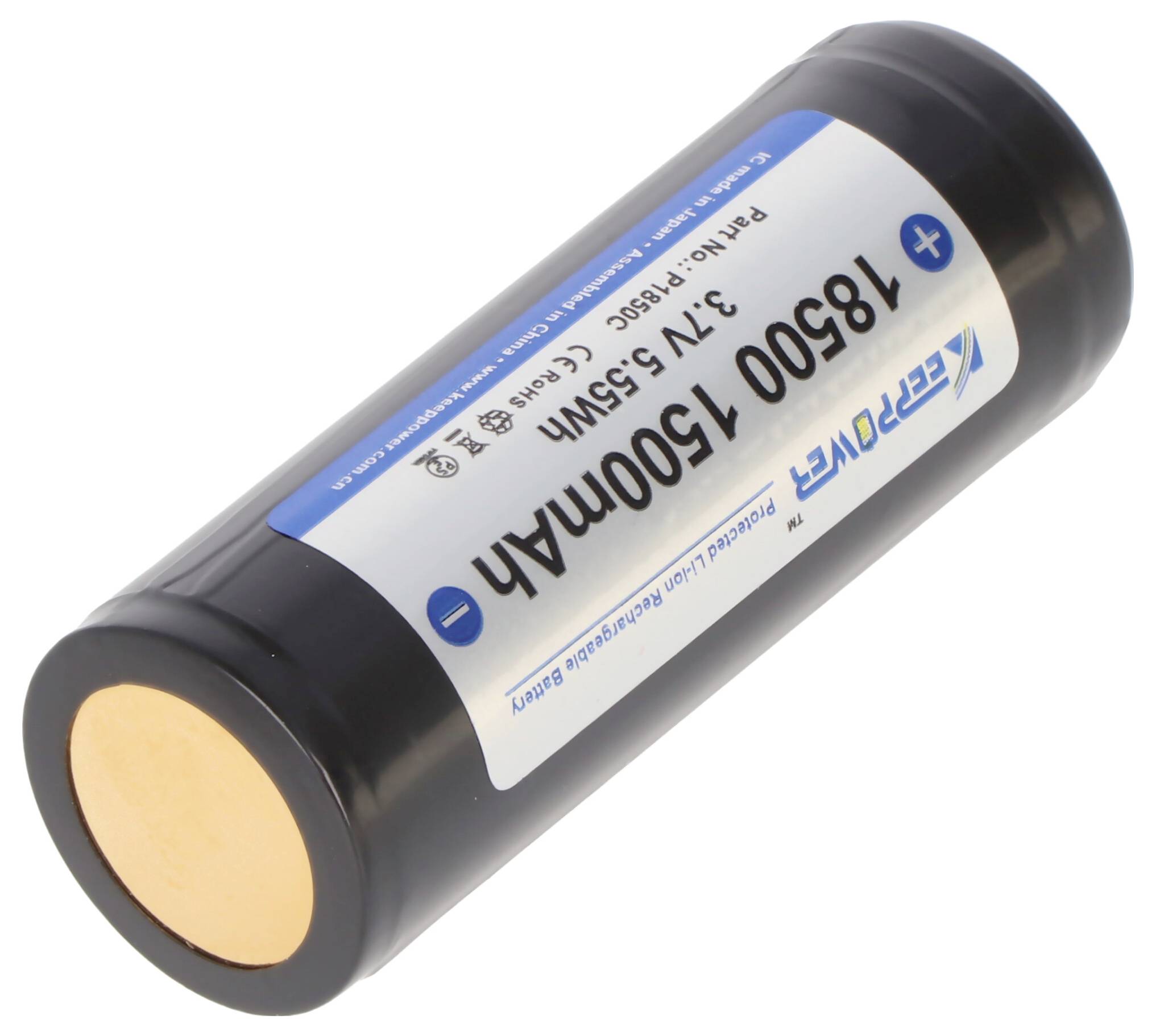 Keeppower Batteria ricaricabile speciale 18500 Li-Ion 3.7 V 1500 mAh 1 pz.-1