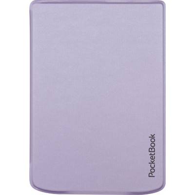 Custodia lettore e-book PocketBook lavanda con angoli arrotondati e logo 'PocketBook' in basso a destra.