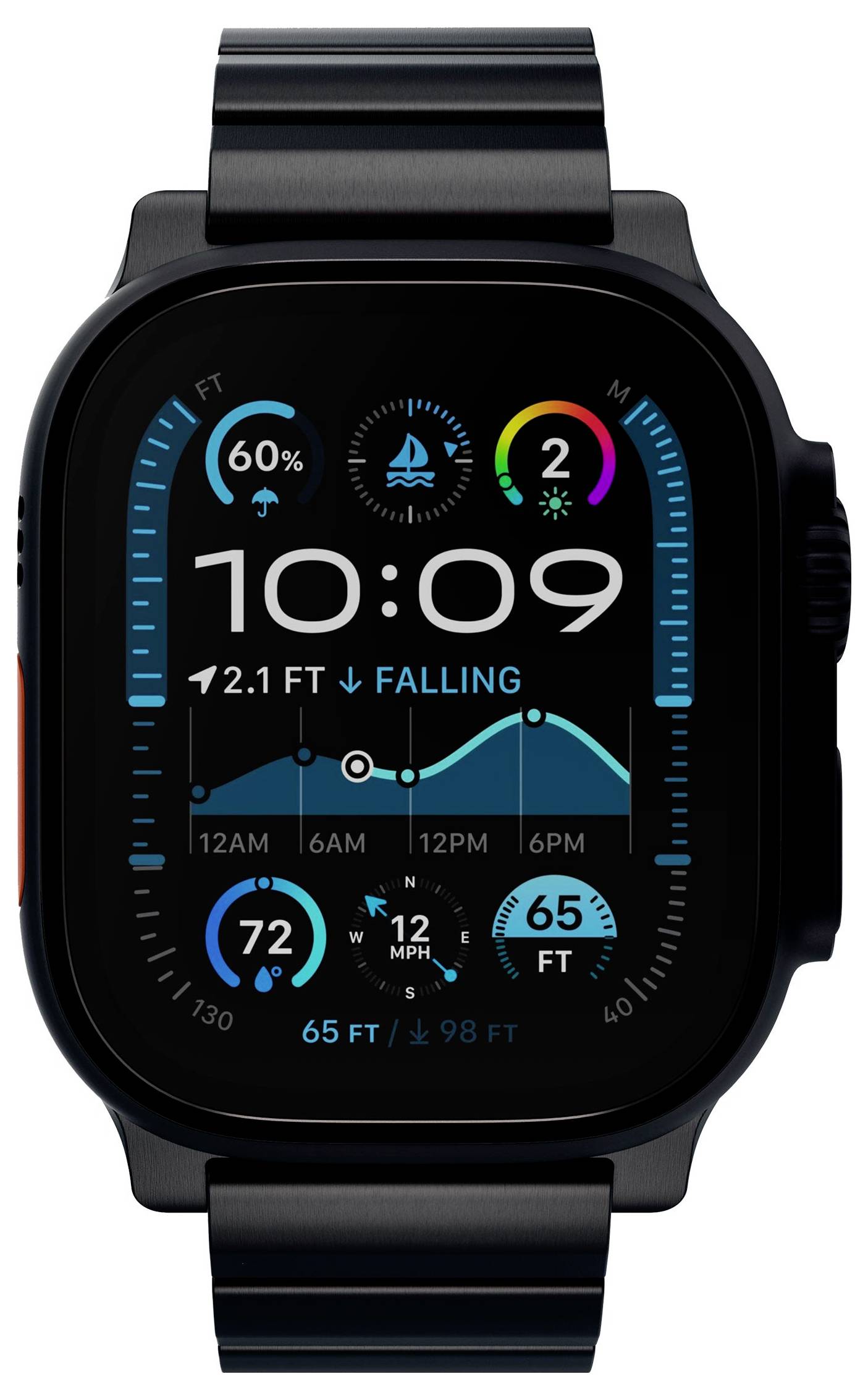 Decoded Decoded Titanium Strap for Apple Watch U Cinturino da polso Nero-5
