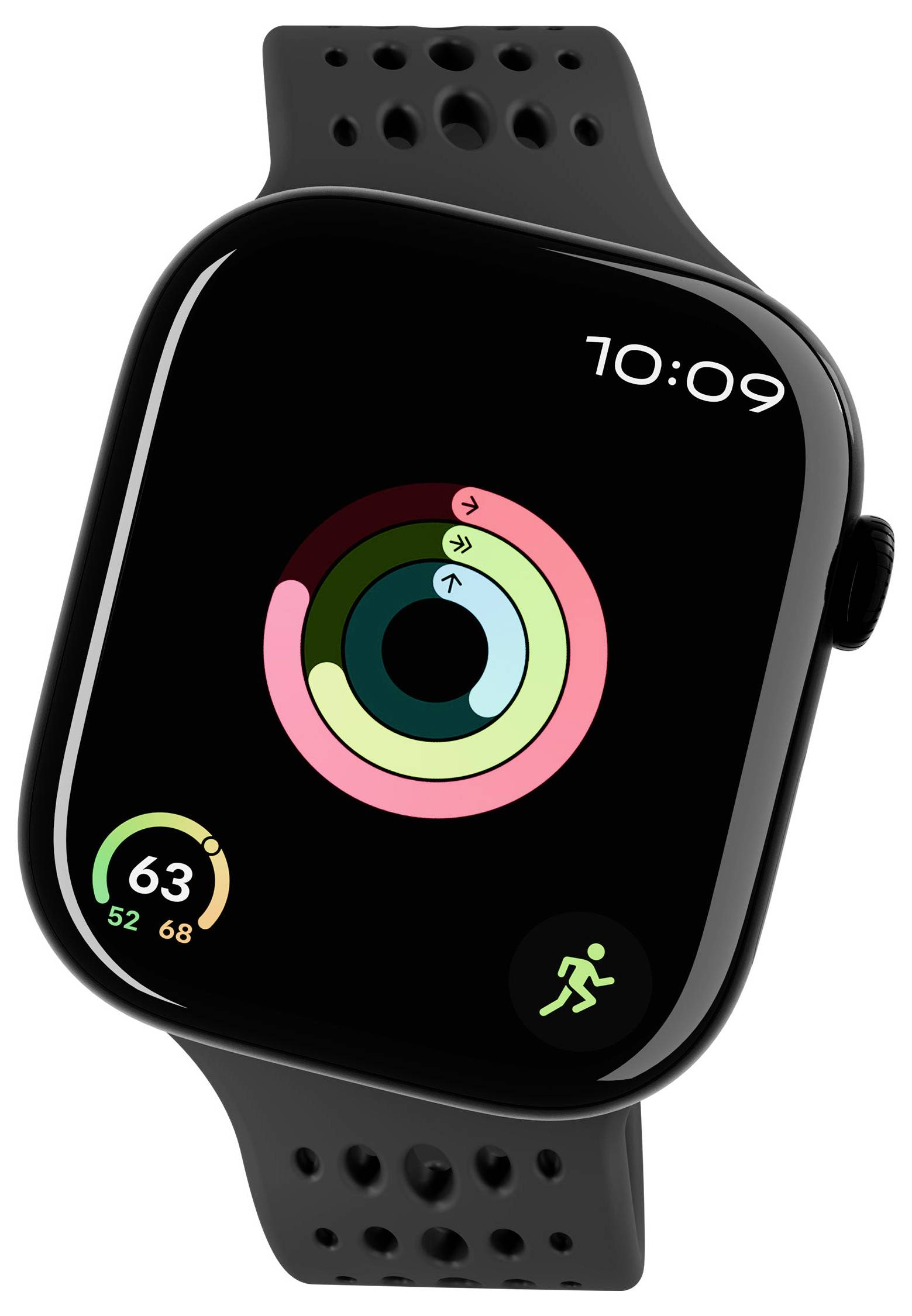 Decoded Decoded Silicone Ares O Strap for Apple Cinturino da polso Nero-1