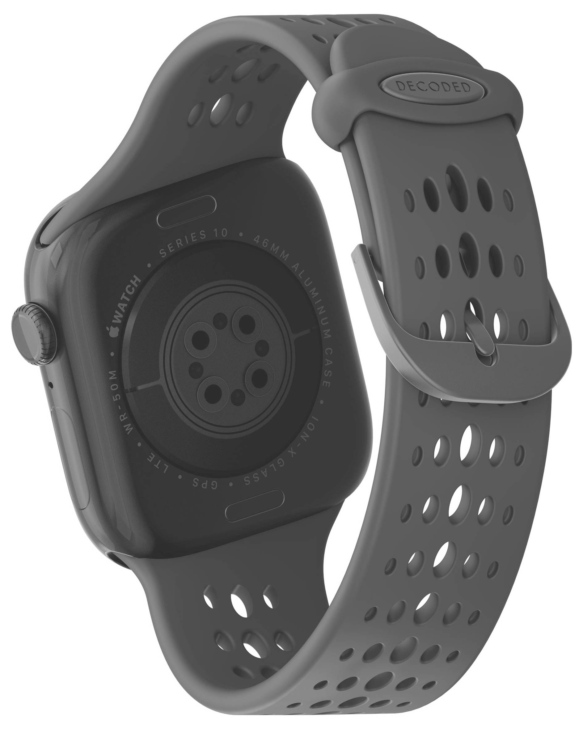 Decoded Decoded Silicone Ares O Strap for Apple Cinturino da polso Nero-2