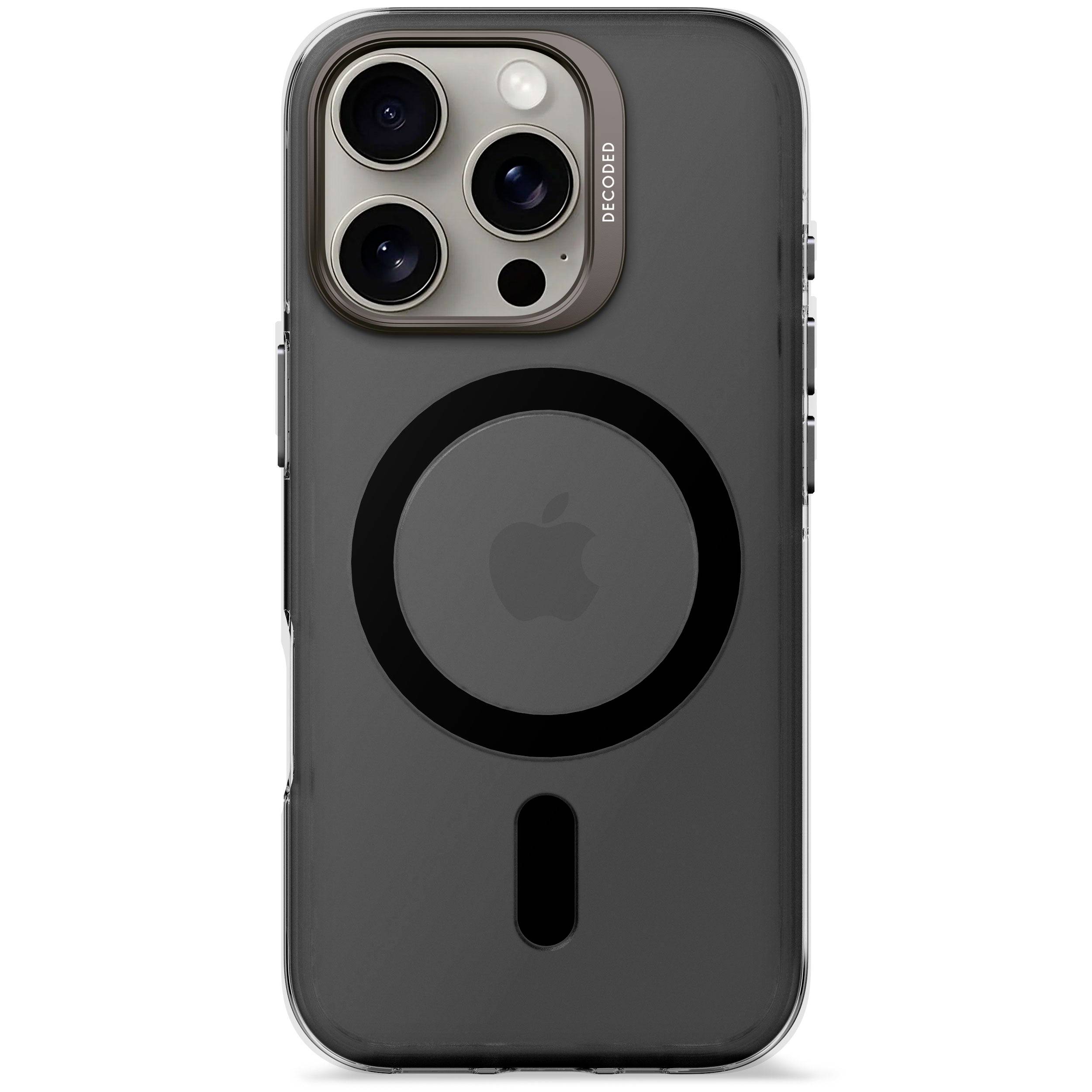 Decoded Decoded Recycled Plastic Backc. iPhone 1 Backcover per cellulare iPhone 16 Pro Nero, Trasparente D25IPO16PBCT2FK-0