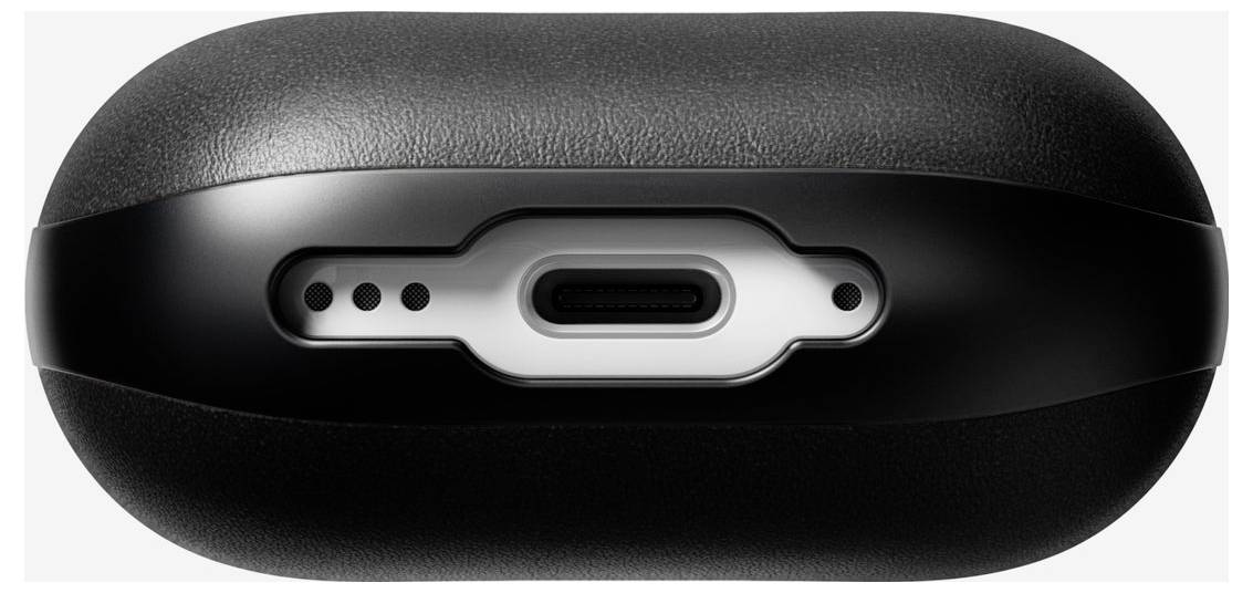 Nomad Modern Leather Case Airpods 4 Custodia protettiva per custodia di ricarica Nero-11