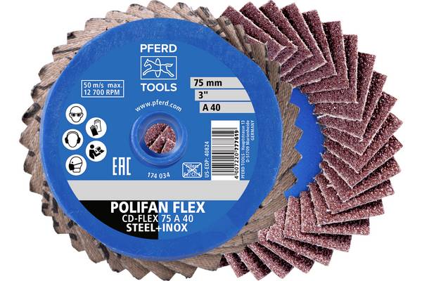 PFERD TOOLS 42719807 Set di mole Diametro 75 mm Dimensione dei grani=120 10 pz.