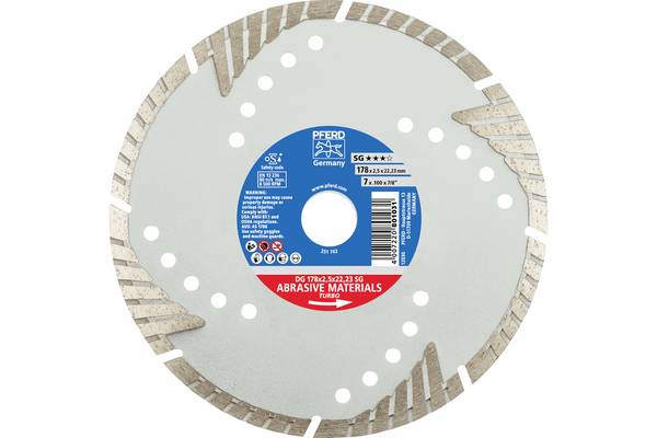 PFERD TOOLS 68000058 DG 150 x 2,2 x 22,23 SG Disco diamantato Diametro 150 mm Ø foro 22.23 mm Mattone, Calcestruzzo rinforzato, Pietra, Calcestruzzo 1 pz.