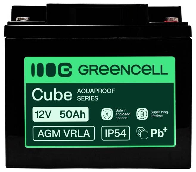 Green Cell GC-AGM12V50AH-H Batteria al piombo Piombo-AGM 50 Ah 12 V 1 pz.-2
