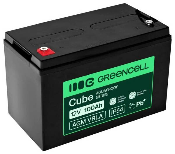 Green Cell GC-AGM12V100AH-H Batteria al piombo Piombo-AGM 100 Ah 12 V 1 pz.