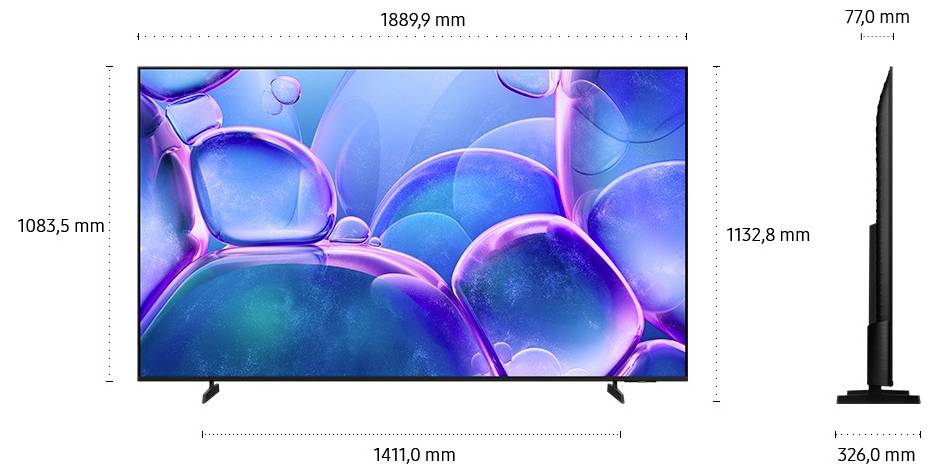 Samsung Crystal UHD U7079F TV LED 214 cm 85 pollici ERP G (A - G) Nero-2