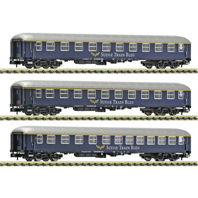 N 3 pz. Kit 1: Vagone per treno veloce, Suisse Train Bleu Fleischmann 6260078 3 pezzi-0