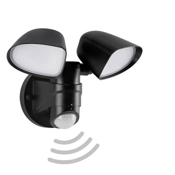 Telefunken 304605TF 304605TF Lampada LED da parete per esterno con rilevatore di movimento ERP: F (A - G) LED (monocolore) LED 20 W Nero