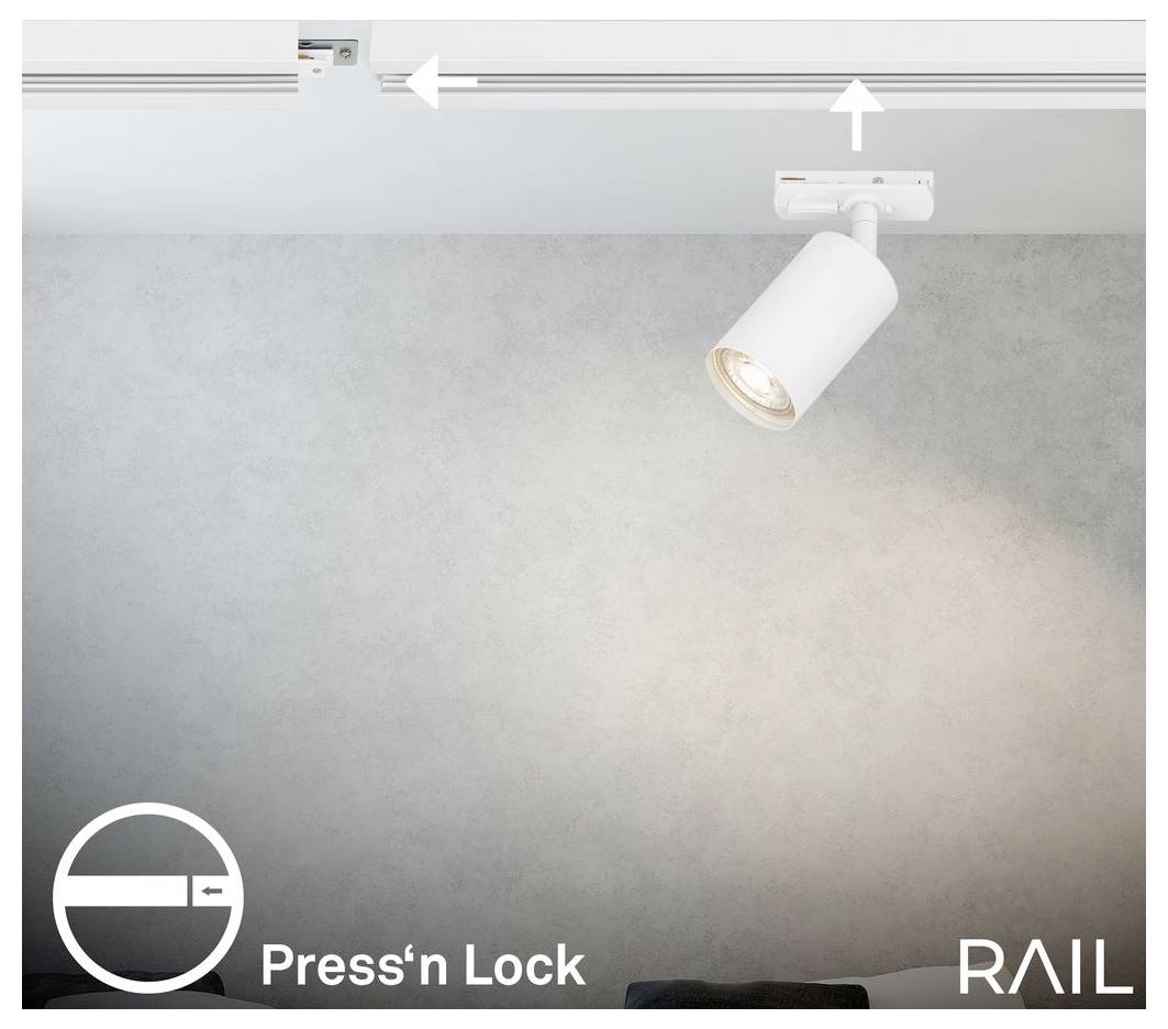 Briloner 8001026 Kit di illuminazione su binari URail GU10 Bianco-6