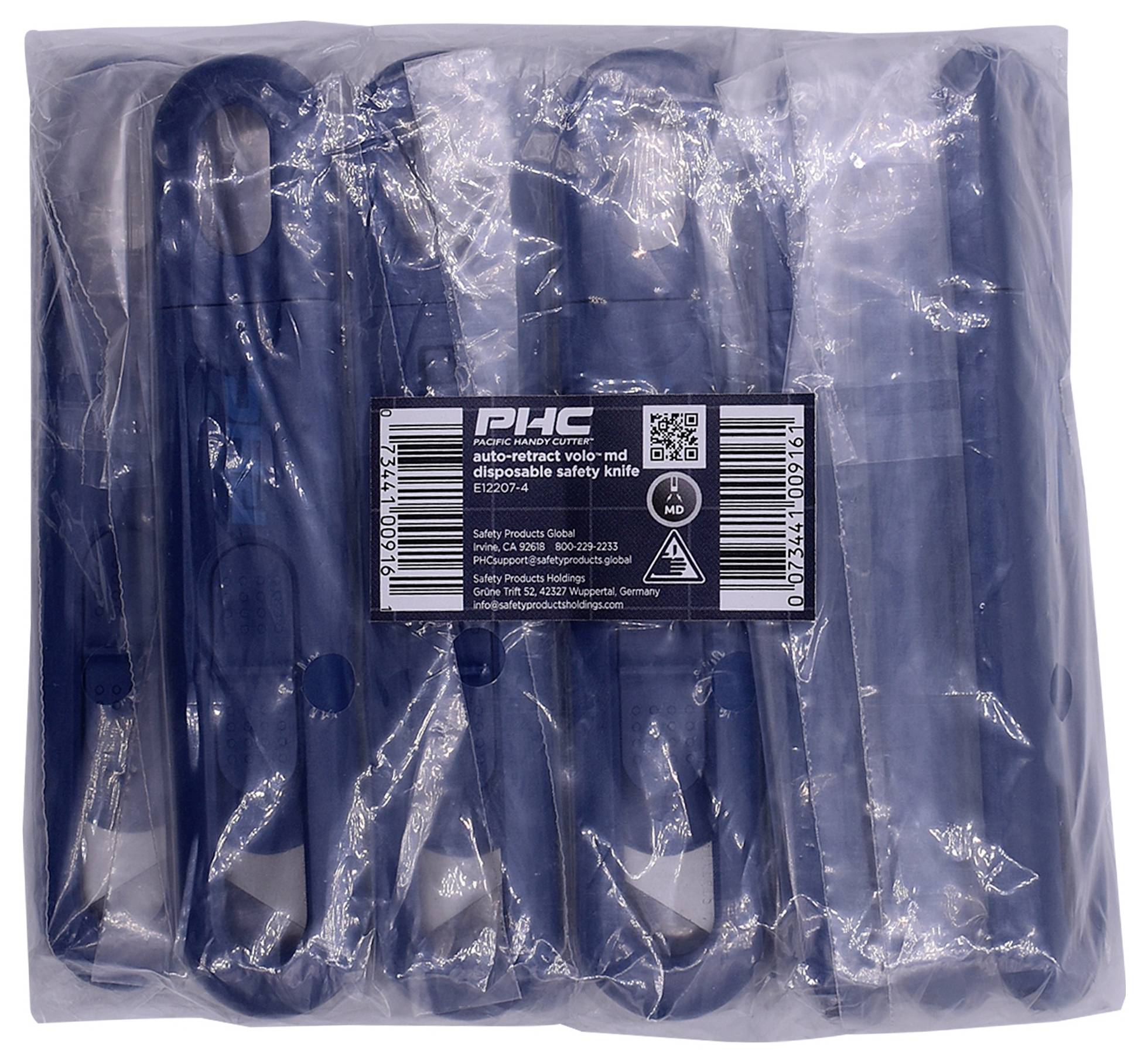 PHC E12207-4-01 Auto-Retract Volo™ coltello di sicurezza MD monouso (lama con punta appuntita) 1 pz.-5
