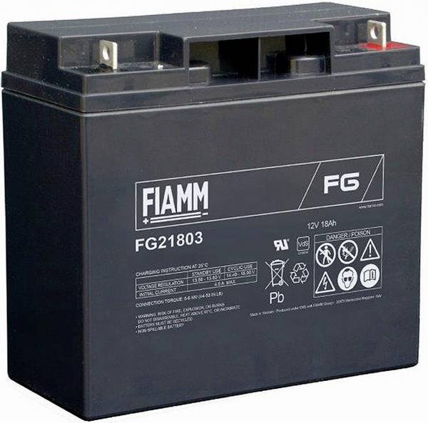 Fiamm FG21803 102458 Batteria al piombo 12 V 18000 Piombo-AGM (L x A x P) 76 x 167 x 181 mm Vite M5