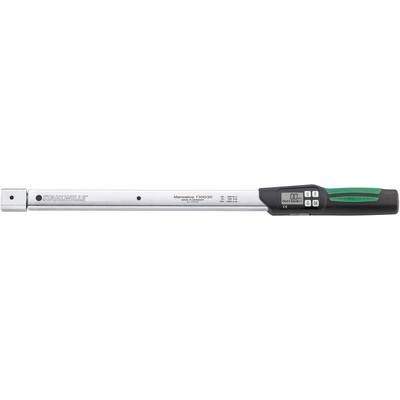 Chiave dinamometrica digitale con manico verde e nero e display LCD, che mostra il marchio Stahlwille e i controlli di misurazione.
