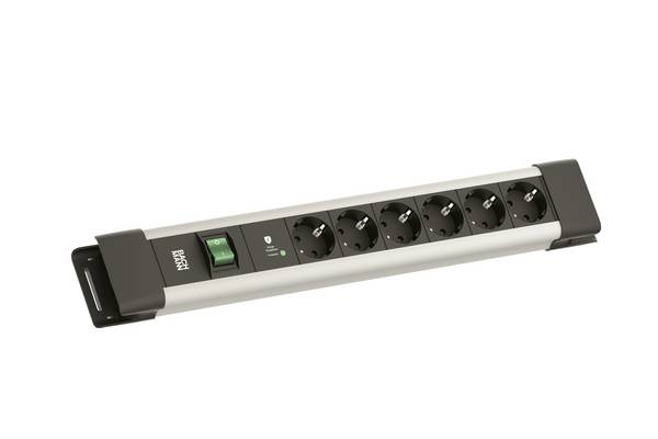 Bachmann BM005925 Multipresa con protezione da sovratensioni  Grigio  1 pz.