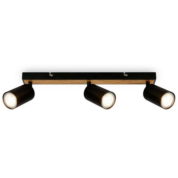 Briloner TIB 2172034 Faretto da soffitto LED (monocolore) GU10  9 W Nero, Legno