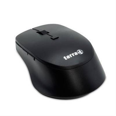 Mouse wireless Black Terra su sfondo bianco.