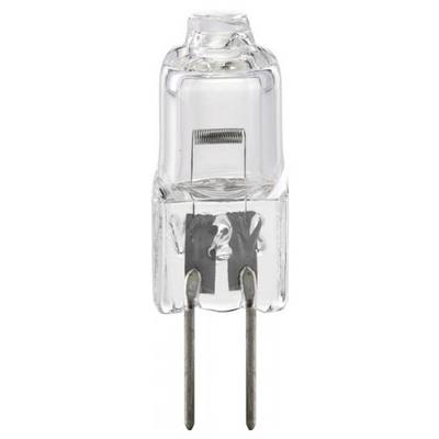 Componente elettrico in vetro trasparente con due rebbi metallici e un filo avvolto a spirale visibile all'interno, che ricorda una base di fusibile in miniatura o di lampadina.