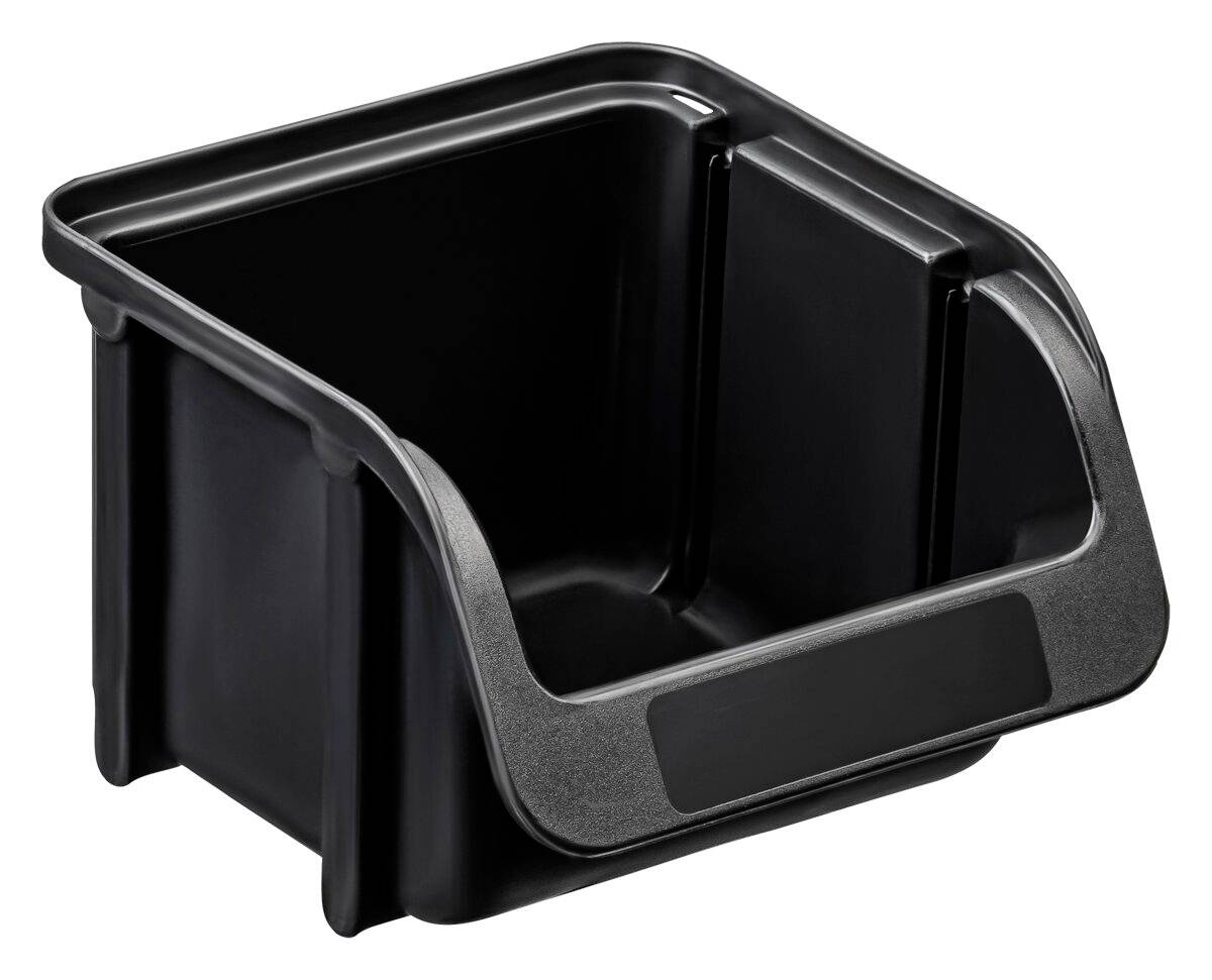 Hünersdorff 671500 Scatola di immagazzinaggio impilabile (L x A x P) 102 x 74 x 115 mm Nero 1 pz.