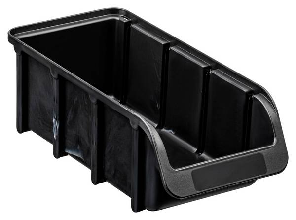 Hünersdorff 682500  Scatola di immagazzinaggio  impilabile (L x A x P) 102 x 74 x 216 mm Nero 1 pz.