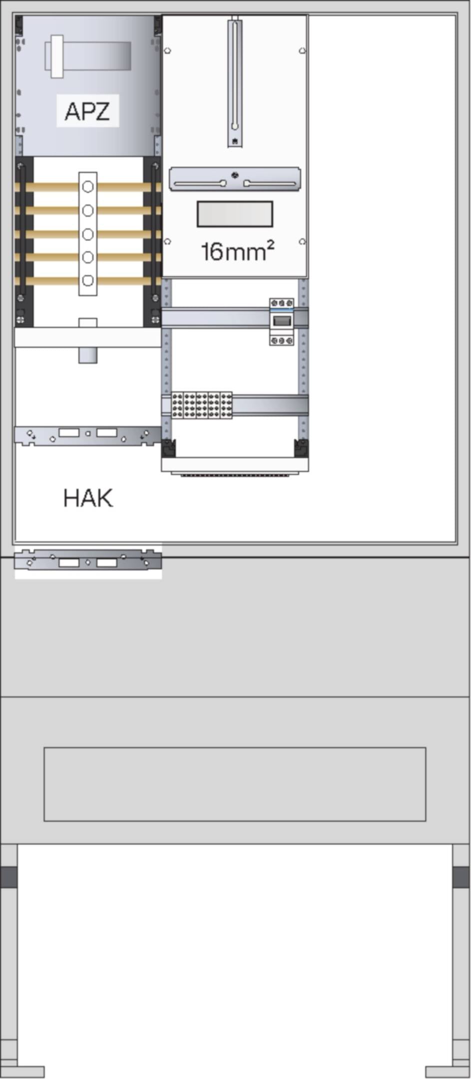 Hager ZAS207BD15AT Colonna di collegamento per contatore Contenuto 1 pz.