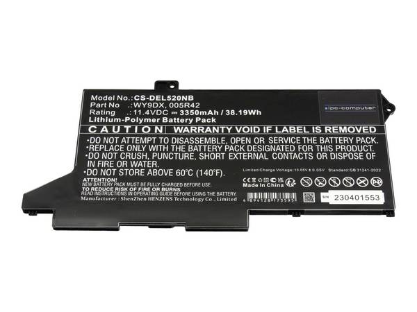 Batteria per notebook ipc-computer Akku M3KCN REPLACE 11.40 V 3350 mAh IPC-Computer