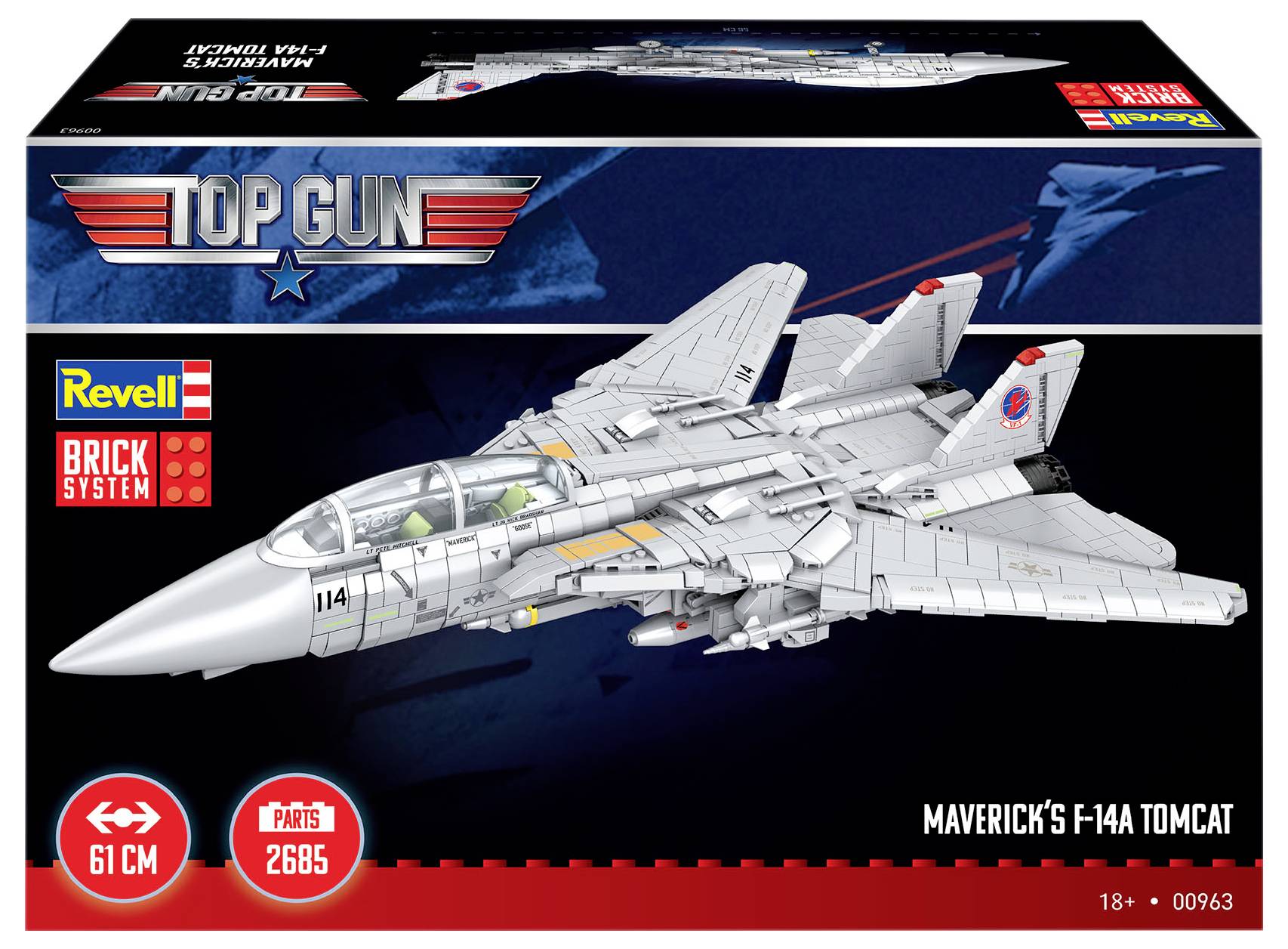 Kit da montare Revell 00963 Maverick's F-14A Tomcat "Top Gun" - Brick System 1:32-12