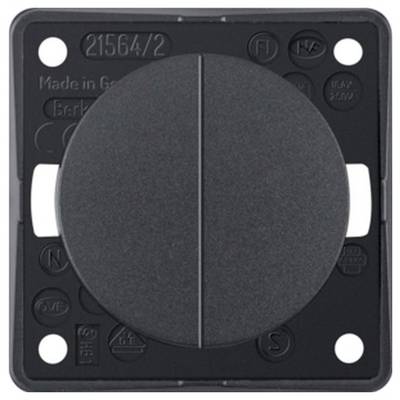 Interruttore dimmer rotativo quadrato nero con grande manopola centrale e quattro fori di vite negli angoli, mostrato frontalmente.