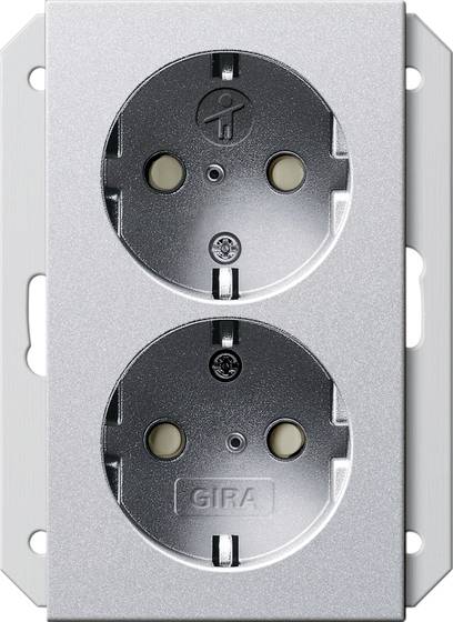 GIRA Presa di corrente Alluminio 273526 1 pz.