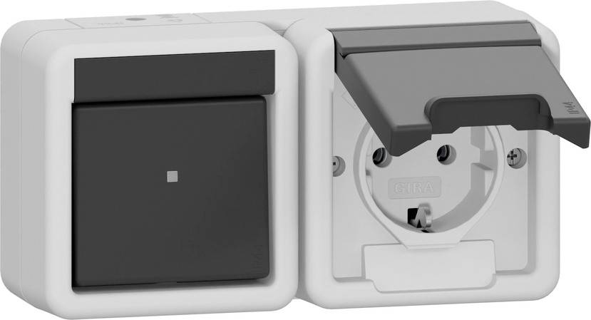 GIRA Interruttore combinato Grigio 417730 1 pz.