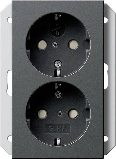 GIRA Presa doppia Antracite 273128 1 pz.