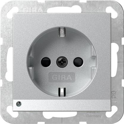 GIRA Presa di corrente Alluminio 417026 1 pz.