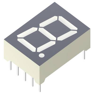 Kingbright Display a 7 segmenti Rosso 13.2 mm 1.95 V, 2.5 V Numero in cifre: 1 SA52-11SURKWA-0