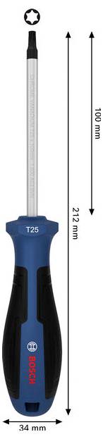 Bosch Professional Schraubendreher TX25 x 100 mm Cacciavite TX Dimensione (Cacciavite) TX 25 Lunghezza della lama: 100 m-3