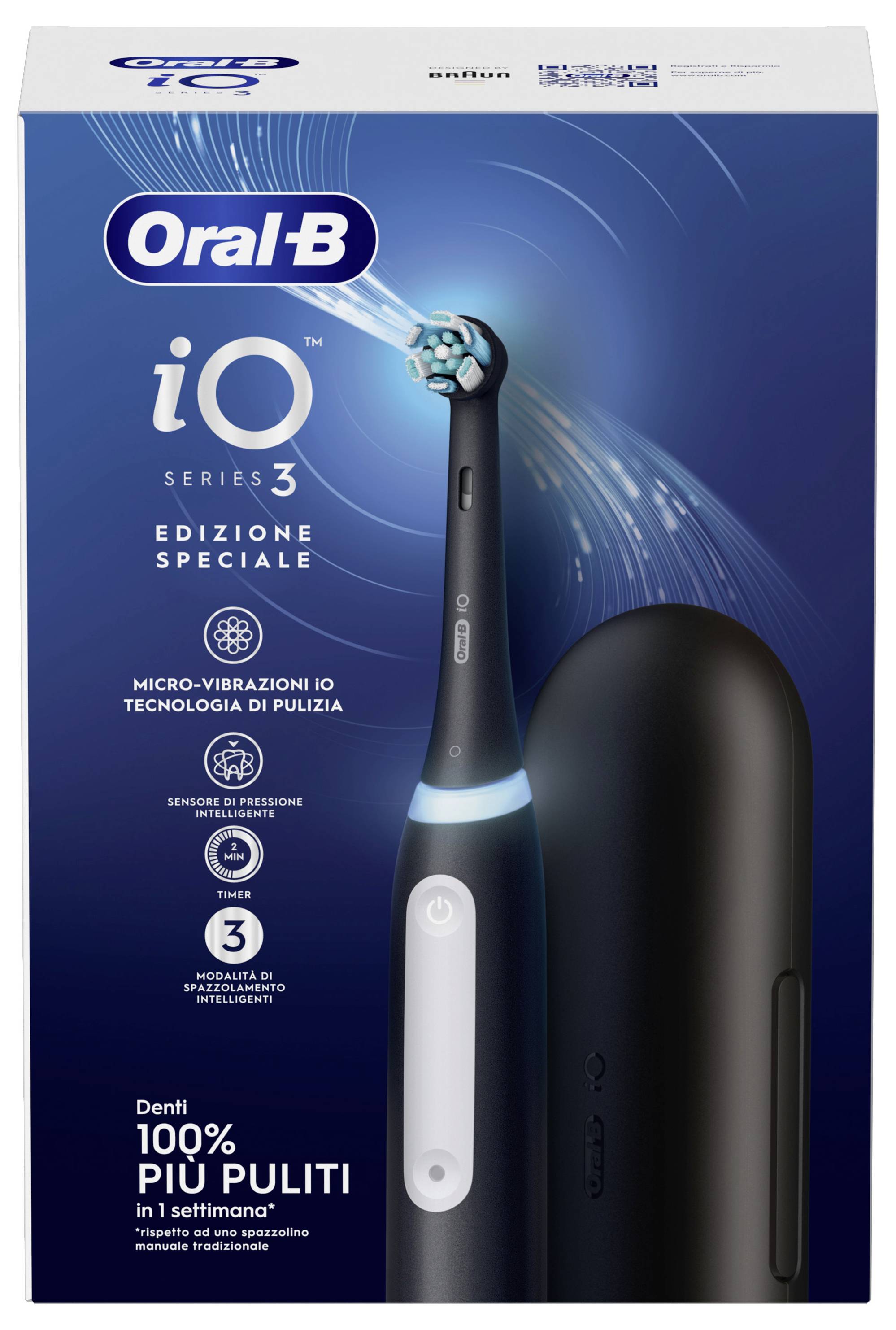 Oral-B Type 3757 613350 Spazzolino da denti elettrico Rotazione/Oscillazione Nero, Bianco-2