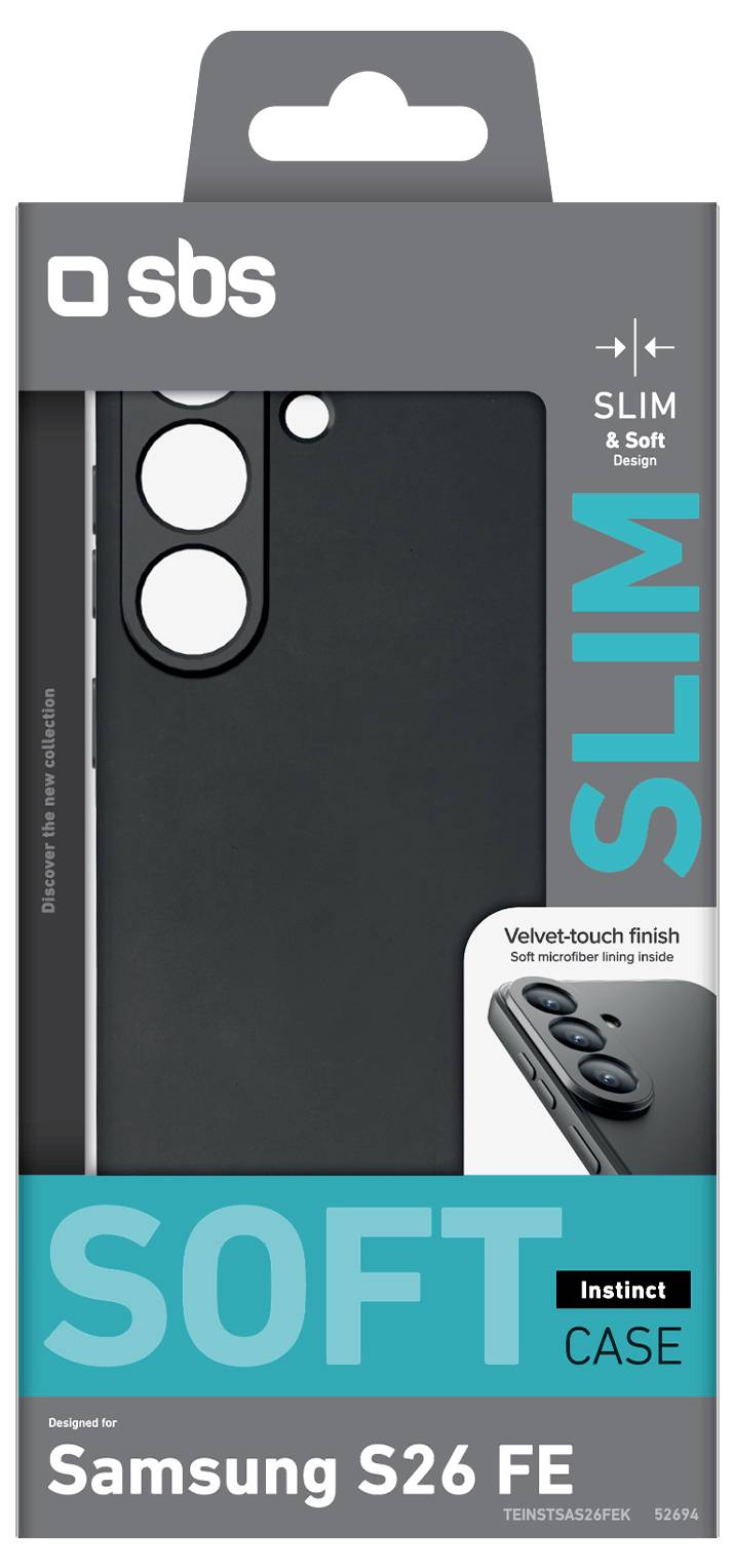 sbs mobile Instinct Backcover per cellulare Samsung Galaxy S26 FE Nero TEINSTSAS26FEK-1