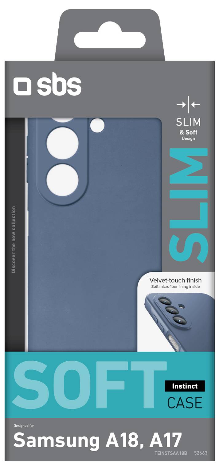 sbs mobile Instinct Backcover per cellulare Samsung Galaxy A18, Galaxy A17 Blu TEINSTSAA18B-1