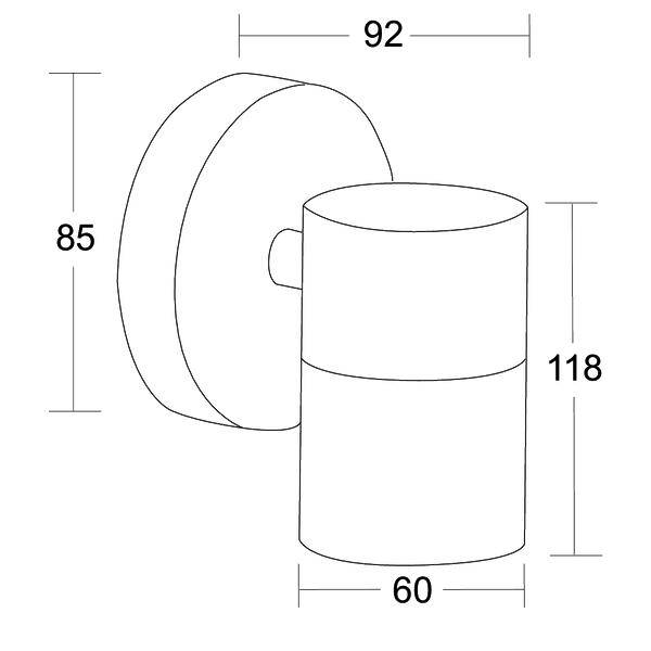 Brumberg 65352100 Lampada da parete a LED LED (monocolore) GU10 8 W Grigio-3
