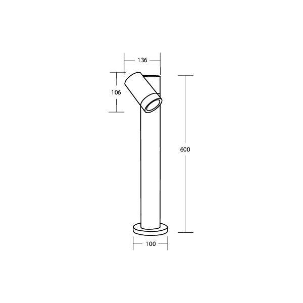 Brumberg 65364100 Dissuasore luminoso LED (monocolore) GU10 8 W Grigio-2