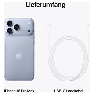 Contenuto della confezione: iPhone 18 Pro Max e cavo di ricarica USB-C.
