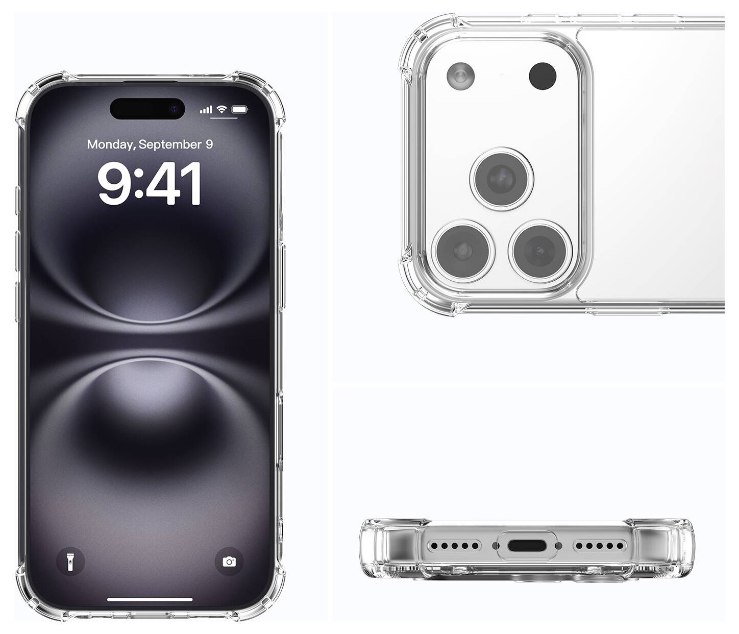 4Smarts Hybrid Case Ibiza Backcover per cellulare Apple iPhone 18 Pro, iPhone 17 Pro Trasparente Carica induttiva 541911-3