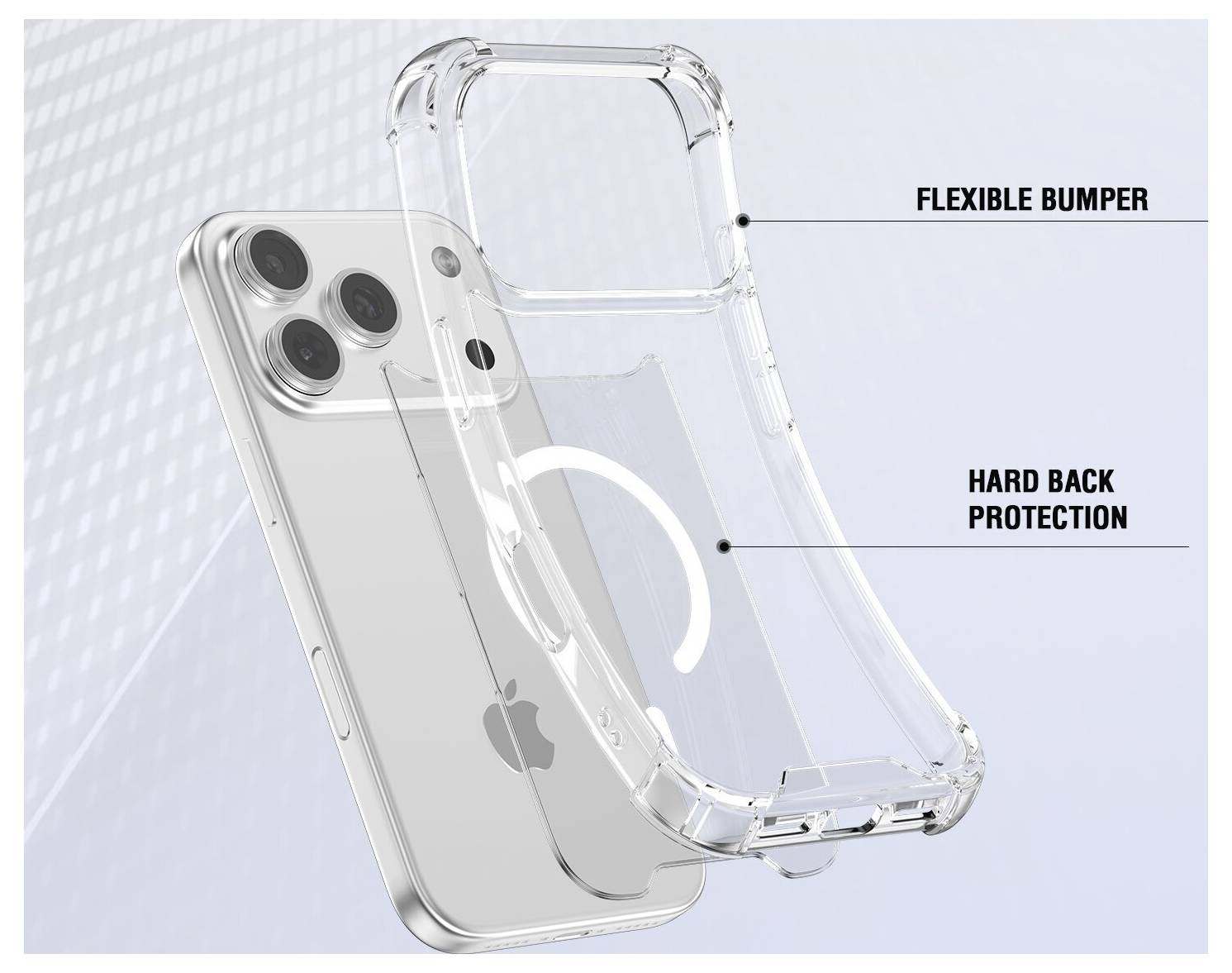 4Smarts Hybrid Case Ibiza Backcover per cellulare Apple iPhone 18 Pro Max, iPhone 17 Pro Max Trasparente Carica induttiv-6