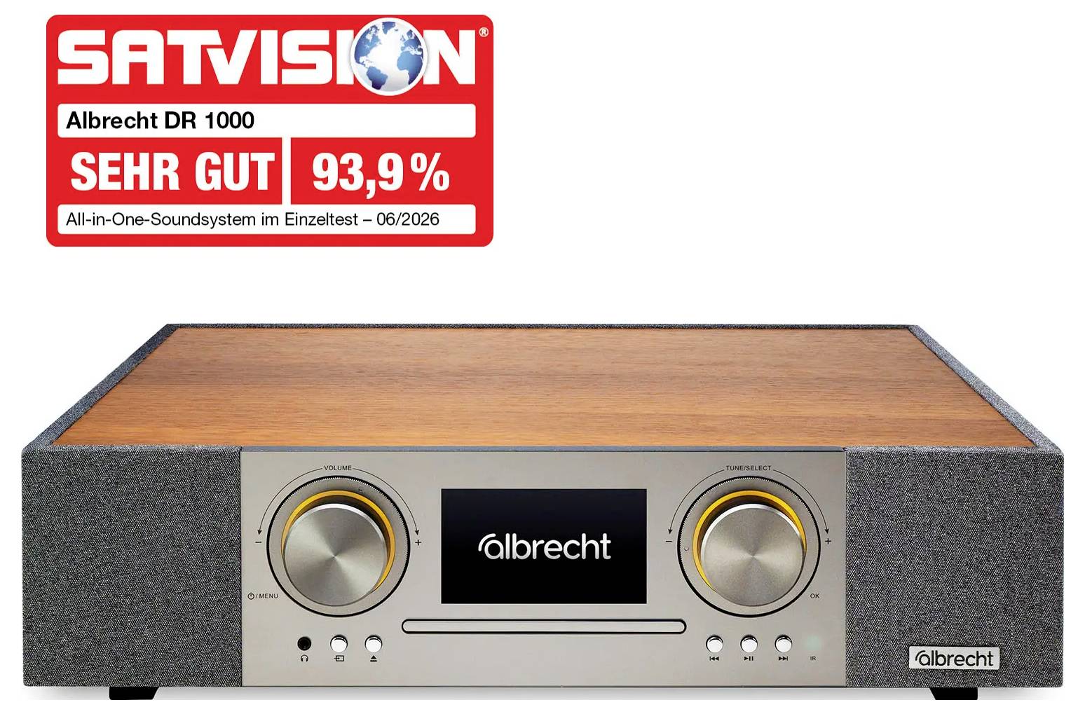 Albrecht DR 1000 Radio da tavolo FM, DAB+ CD, DAB+, USB, FM Spotify Noce-1