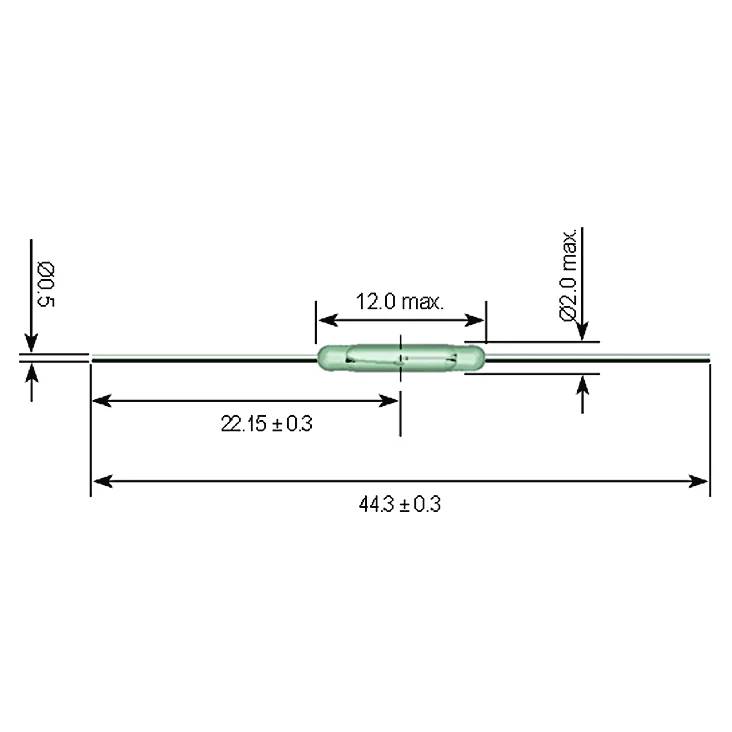 StandexMeder Electronics KSK-1A46-1520 Contatto reed 1 NA 200 V DC/AC 0.5 A 10 W