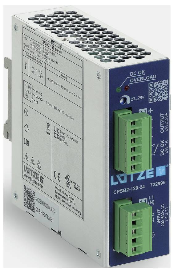 Lütze 722995 Alimentatore per guida DIN Contenuto 1 pz.