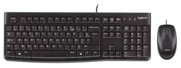 Logitech MK120 USB Kit tastiera, mouse  Inglese, QWERTY Nero