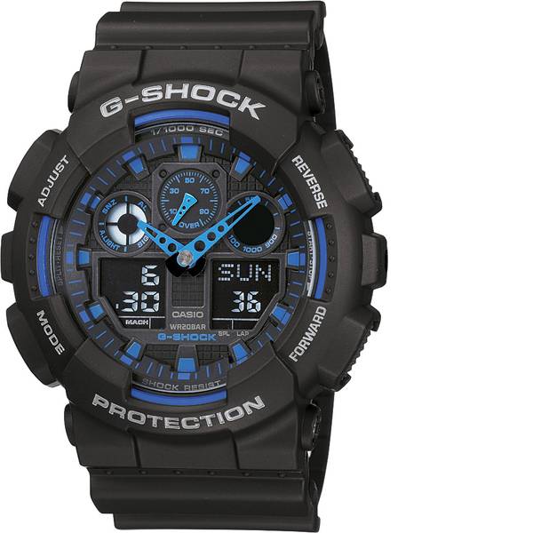 Orologi da polso - Casio Orologio da polso GA-100-1A2ER (L x A) 51.20 mm x 55 mm Blu, Nero Materiale cassa=Resina Materiale - Orologi da polso - Casio Orologio da polso GA-100-1A2ER (L x A) 51.20 mm x 55 mm Blu, Nero Materiale cassa=Resina Materiale -