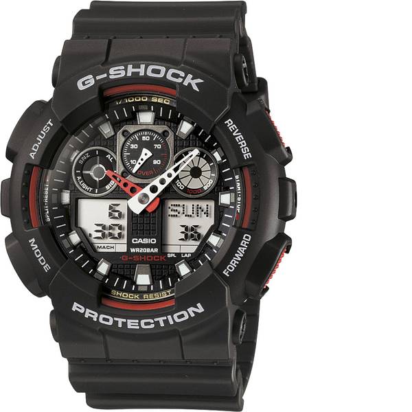 Orologi da polso - Casio Orologio da polso GA-100-1A4ER (L x A) 51.20 mm x 55 mm Nero, Rosso Materiale cassa=Resina Materiale - Orologi da polso - Casio Orologio da polso GA-100-1A4ER (L x A) 51.20 mm x 55 mm Nero, Rosso Materiale cassa=Resina Materiale -